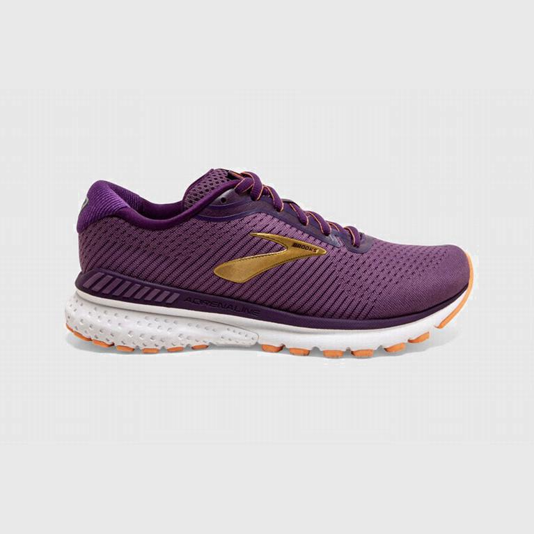 Tenis Brooks Adrenaline Gts 20 - Zapatillas Para Correr En Asfalto Mujer - Moradas / Naranjas (ZCOR-